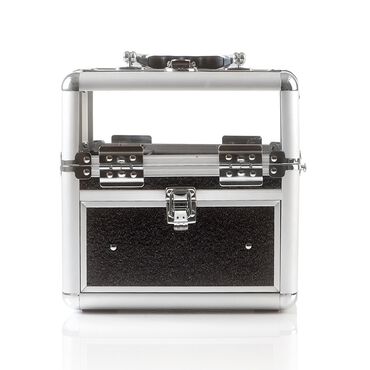 Salon Services Carina Nail Varnish Organiser Black Sparkle