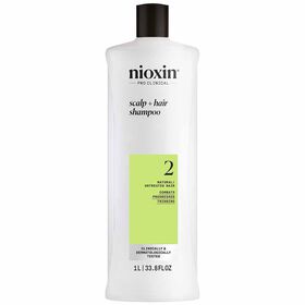 Nioxin System 2 Scalp + Hair Thickening Shampoo for Natural Hair with Progressed Thinning 1L