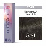 Wella Professionals Illumina Color Permanent Hair Colour - 5/81 Light Pearl Ash Brown 60ml