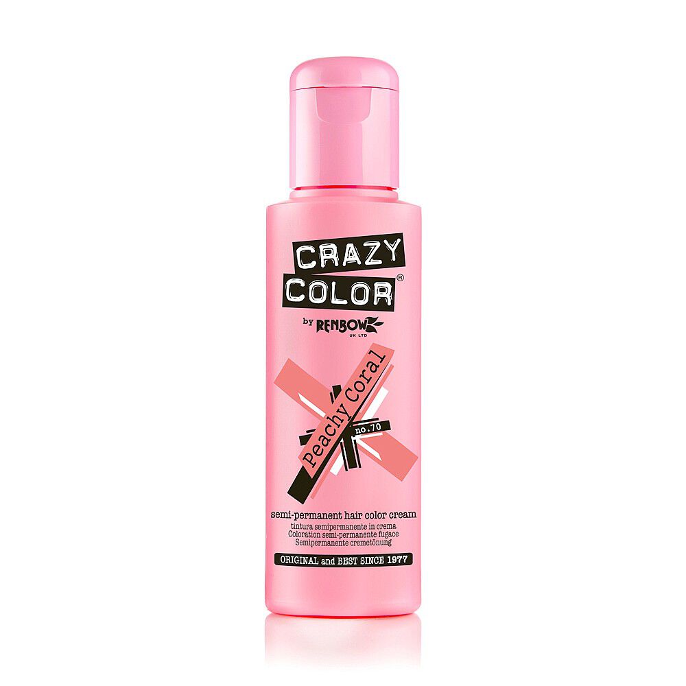 Crazy Color Semi Permanent Hair Colour Cream - Peachy Coral 100ml