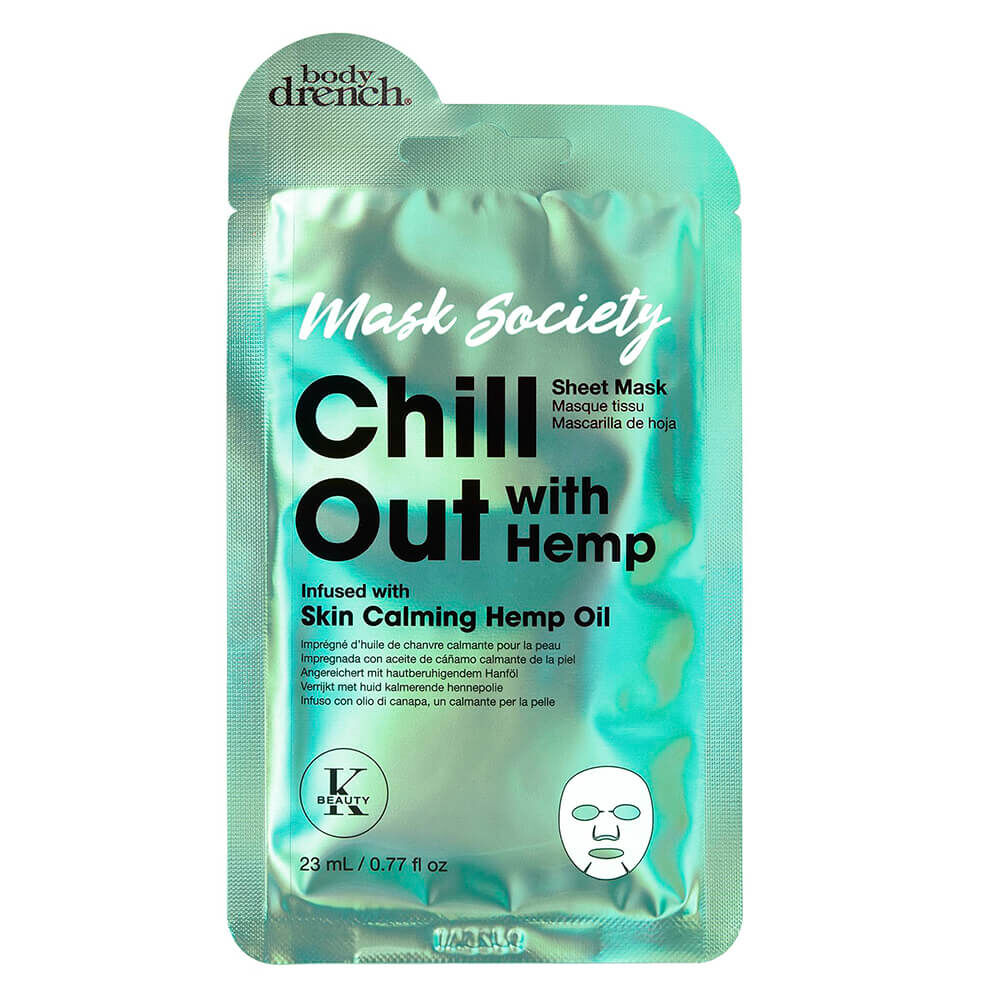 Body Drench Mask Society Chill Out Face Sheet Mask with Hemp Oil