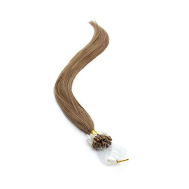 American Pride Micro Ring Human Hair Extension 18 Inch - 8 Cappuccino Brown