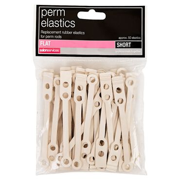 Salon Services Perm Elastics Flat Short 50 pack
