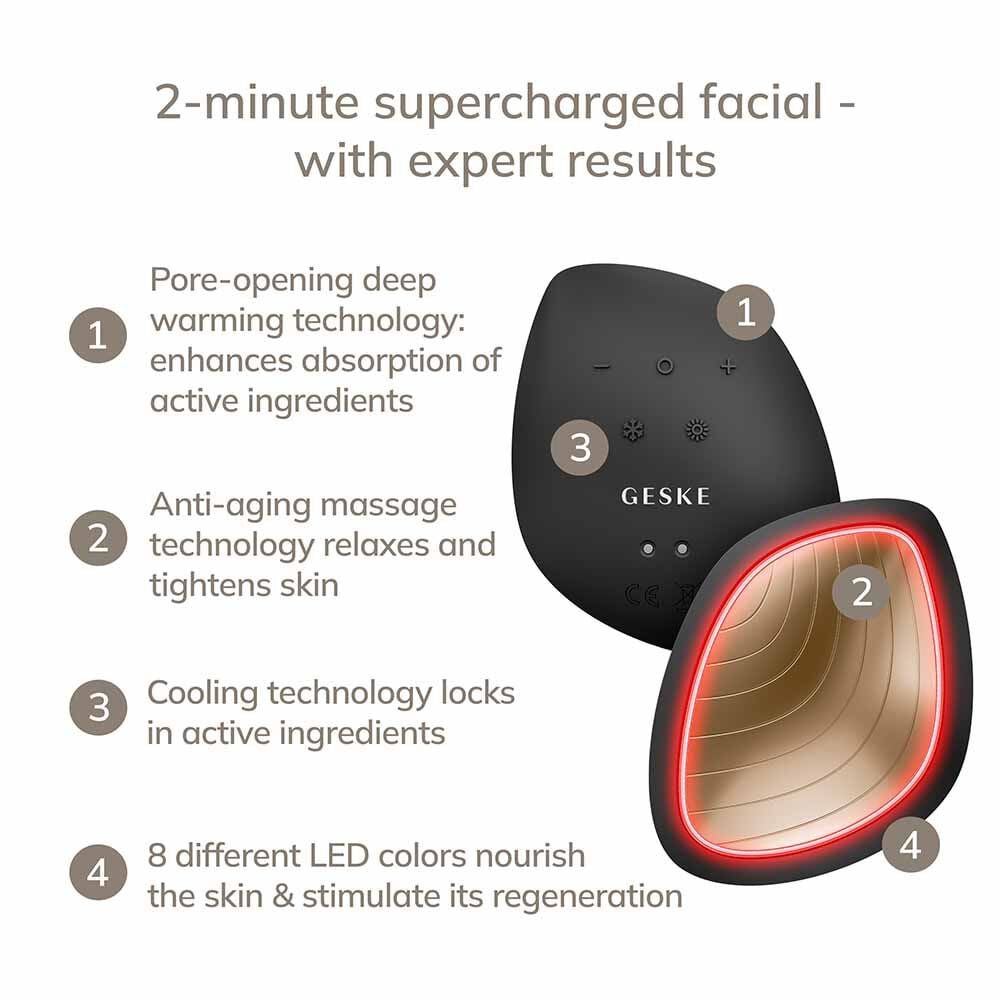 GESKE Sonic Warm & Cool Mask | 9 in 1 | Skin Care Accessories