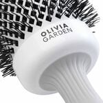 Olivia Garden Expert Blowout Round Hair Brush Shine White & Grey 55mm