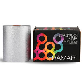 Framar Star Struck Silver Hair Foil Roll, Medium Embossed, 320ft