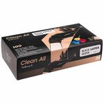 Sibel Black Powder Free Latex Disposable Gloves, Medium, Pack of 100