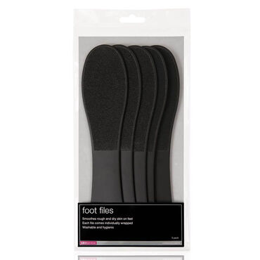 Salon Services Foot Files Pack of Five in Black