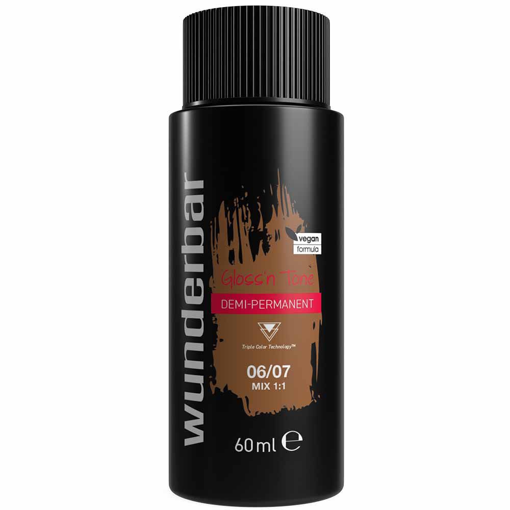 Wunderbar Gloss'n Tone Demi-Permanent Colour Liquid 06/07 Dark Blond Natural Brown 60ml