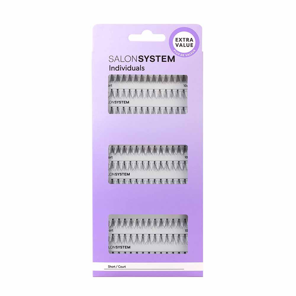 Salon System Individuals Lashes -Short
