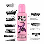 Crazy Color Semi Permanent Hair Colour Cream - Aubergine 100ml
