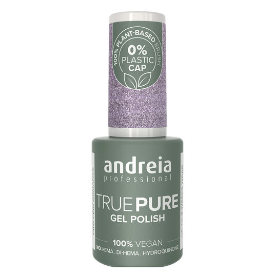 Andreia Professional True Pure T09 Lavender Glitter - Hema Free Gel Polish, 10.5ml