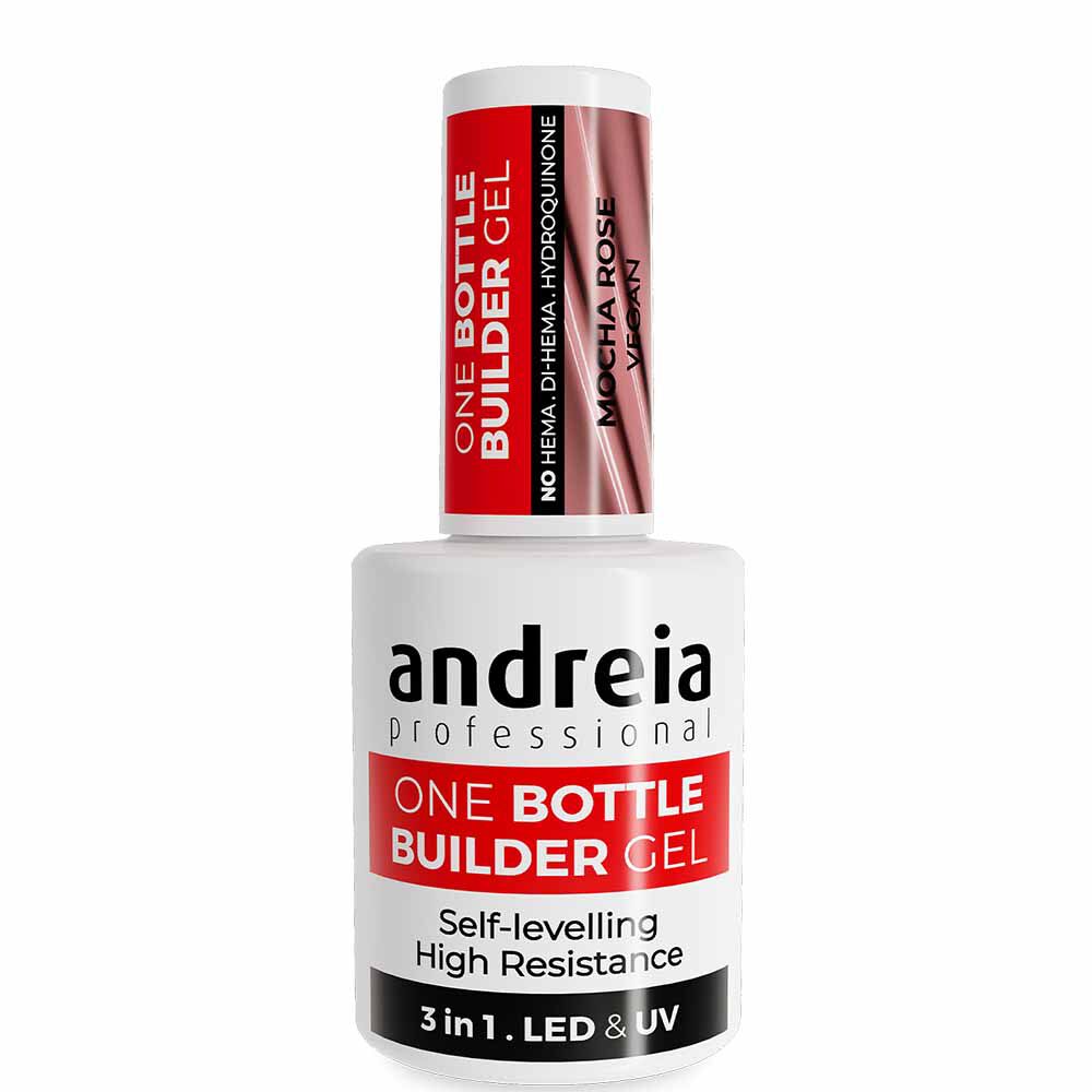 Andreia Professional One Bottle Builder Gel 3 In 1 - Low Viscosity Builder Gel Mocha Rose, 14ml