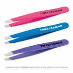 Tweezerman Mini Slant Tweezers, Assorted Colours, Single Tweezer