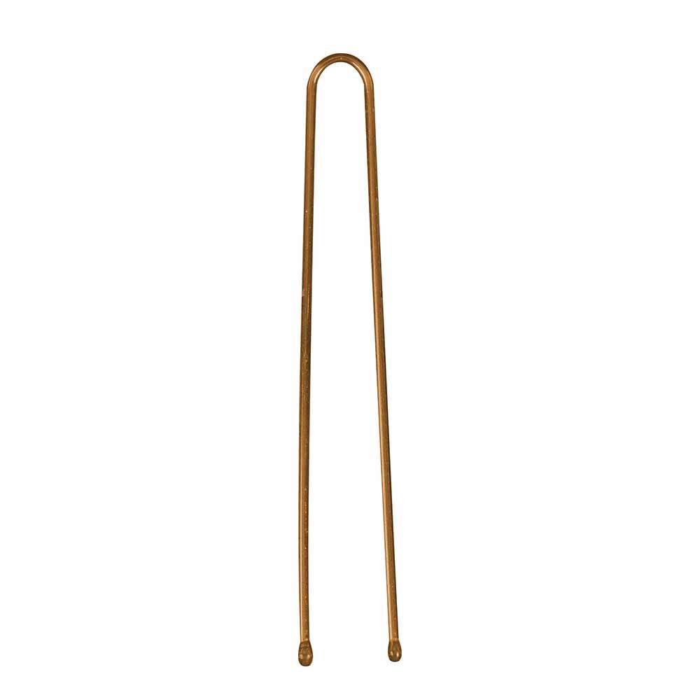 Sibel Metal Straight Bobby Pins 60mm, Brown, Pack of 50