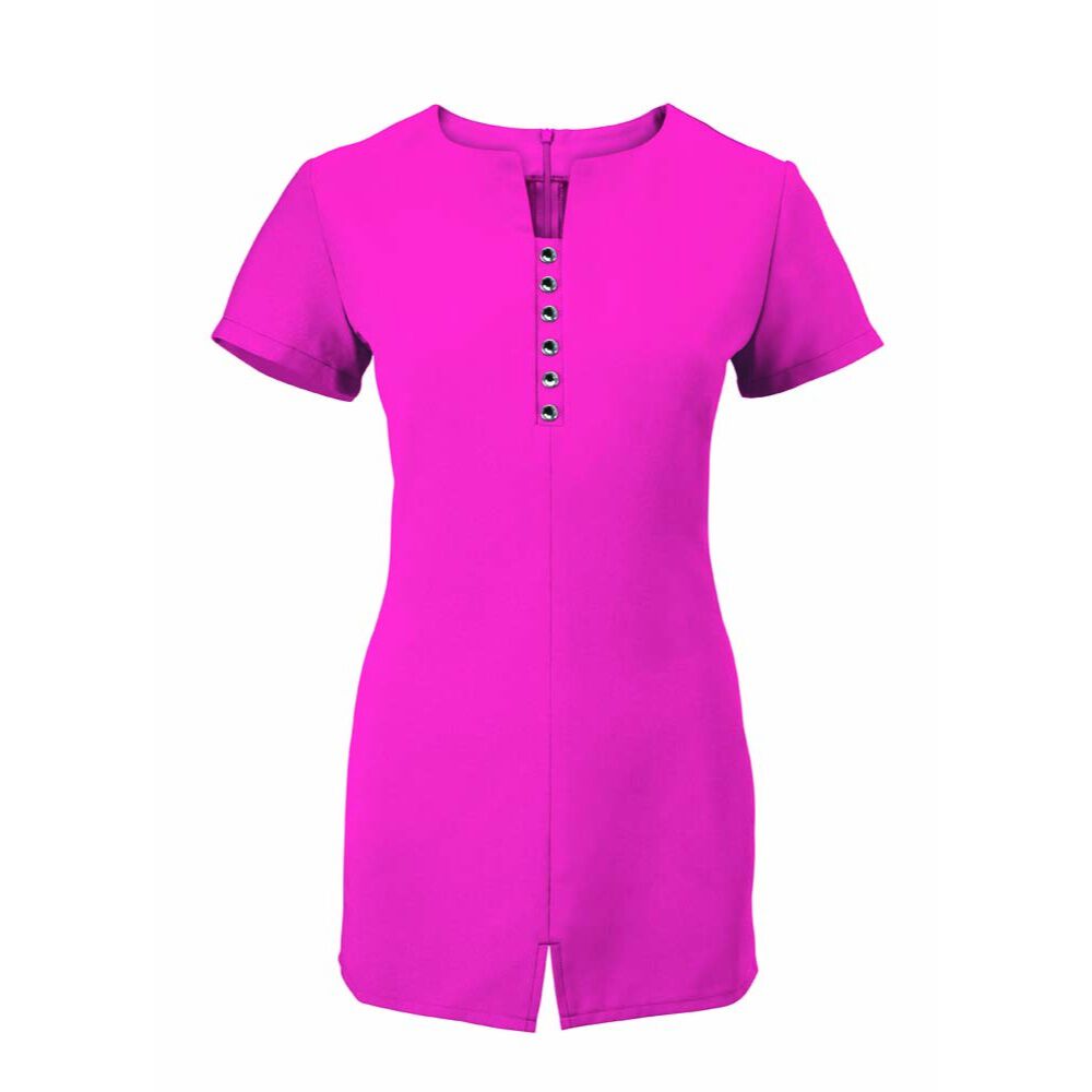 Alexandra Women's Notch Neck Tunic - Hot Pink