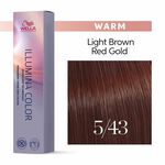 Wella Professionals Illumina Color Permanent Hair Colour - 5/43 Light Red Gold Brown 60ml