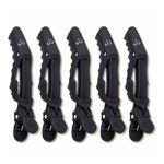 Salon Services One Heart Rubberized Black Gator Clips, Pack of 5