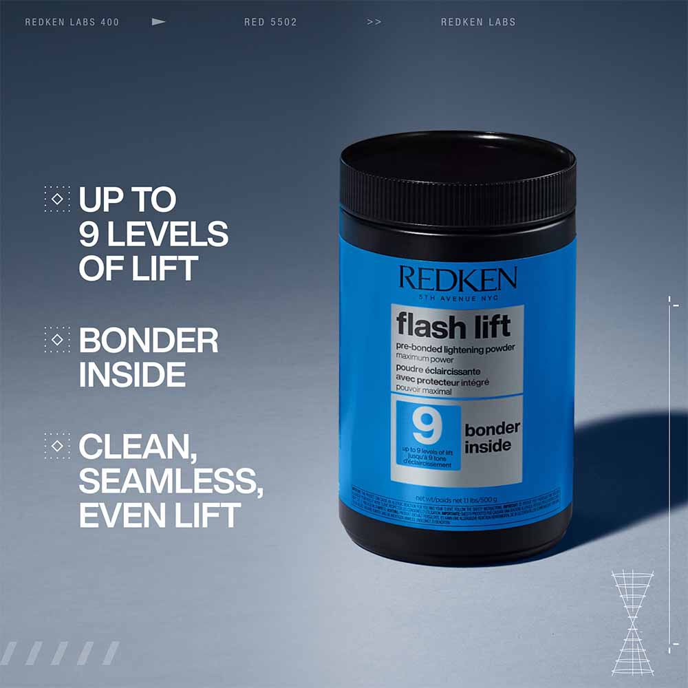 Redken Flash Lift Bonder Inside All-In-One Bleaching Powder 500g | Bleach Peroxide & Developers | Salon Services