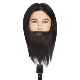 S-PRO Manikin Training Head Brad with Beard 30cm Dark Brown 3