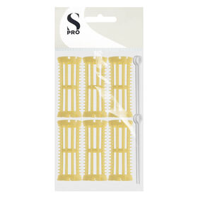 S-PRO Plastic Rollers Yellow 23mm, Pack of 6