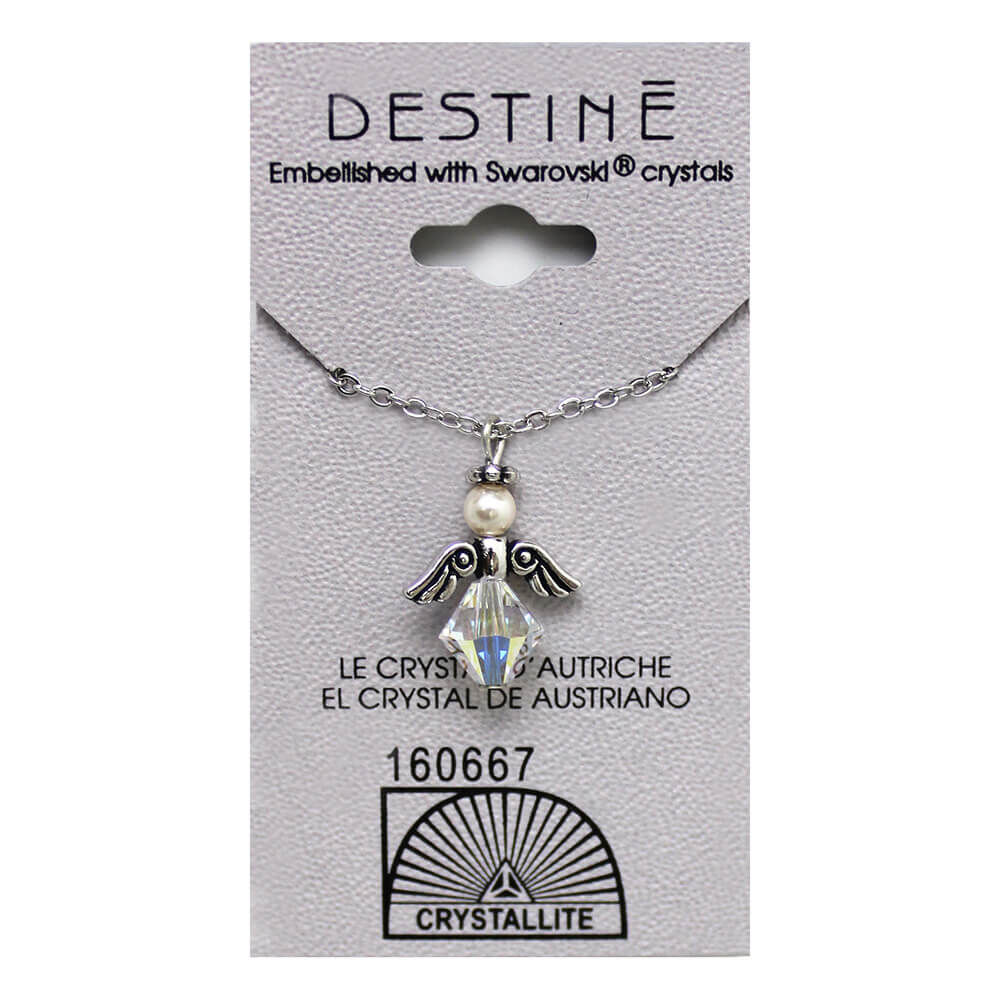 Crystallite Angel Pendant Necklace