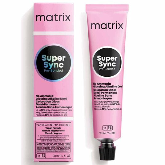 Matrix Super Sync Pre-Bonded Glossing Alkaline Demi-Permanent Hair Colour 6N Neutral 90ml