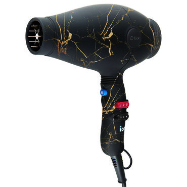 Diva Edit Marble Hair Dryer - Black
