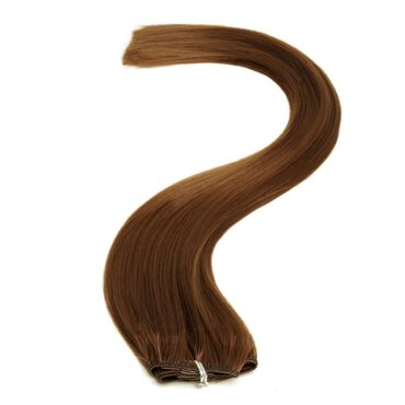 American Pride Clip-In Synthetic Hair Extension 18 Inch - 4 Mocha Brown