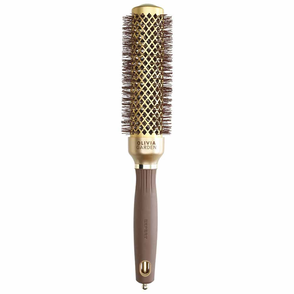 Olivia Garden Expert Blowout Round Hair Brush Speed Gold & Brown 35mm