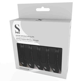 S-PRO Gator Separating Hair Clips, Pack of 6