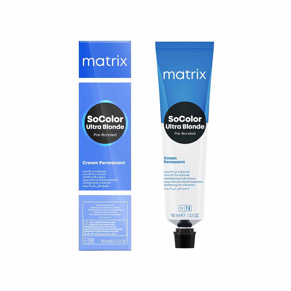 Matrix SoColor Pre-Bonded Permanent Hair Colour, Ultra-Blondes UL-NV+ 90ml
