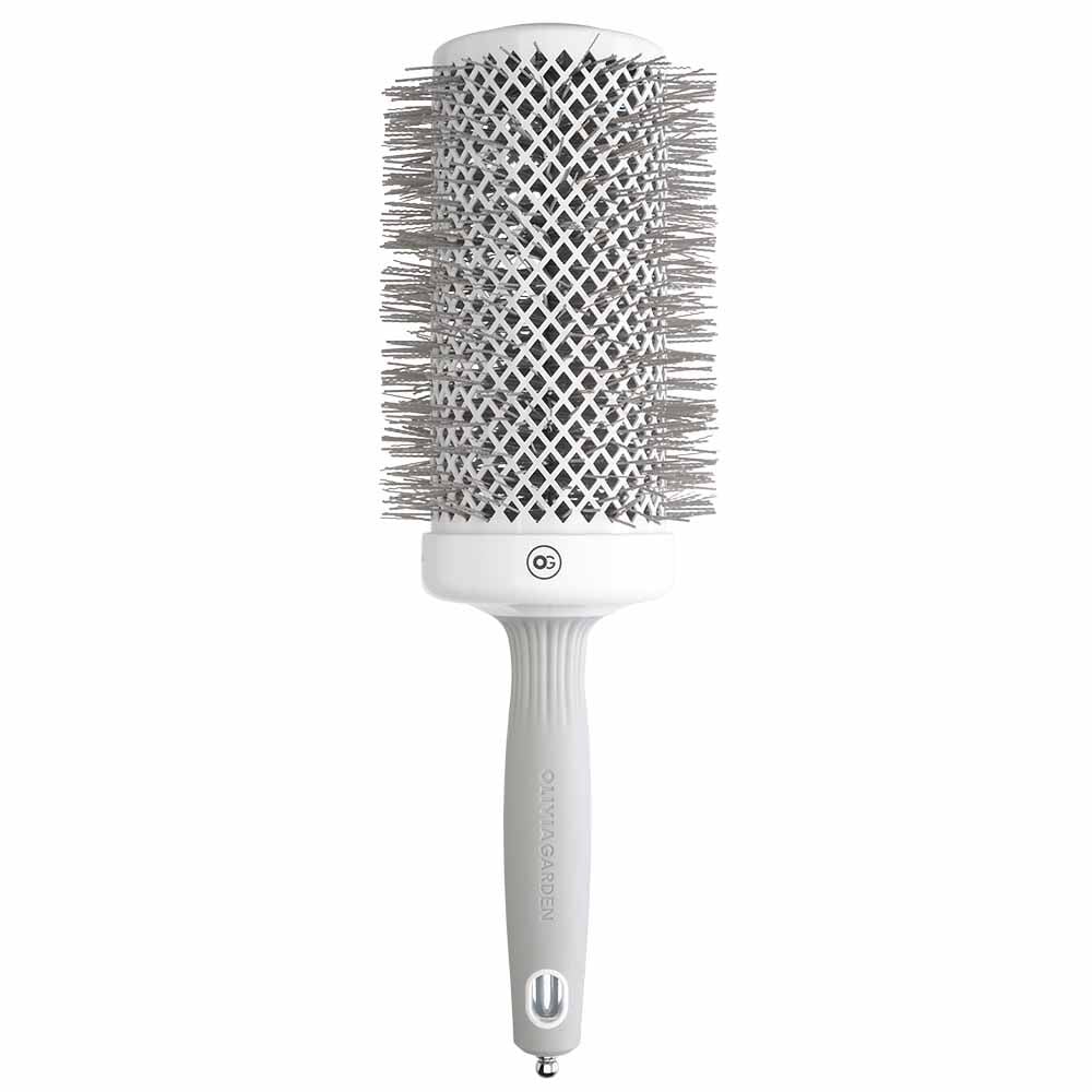 Olivia Garden Expert Blowout Round Hair Brush Speed White & Grey 65mm
