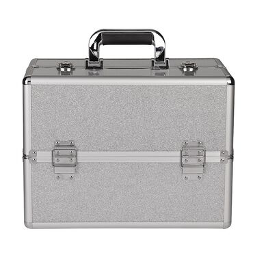 Salon Services Carina Beauty Box Medium Silver Sparkle