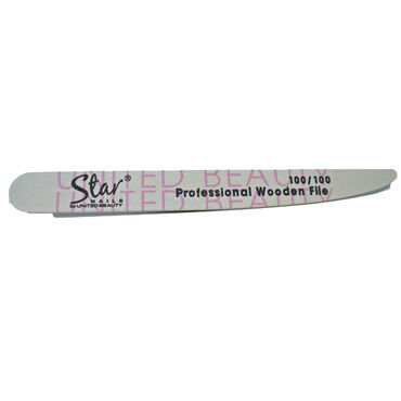 Star Nails Tapered Wooden Nail File 100/100 Grit Pack of 6