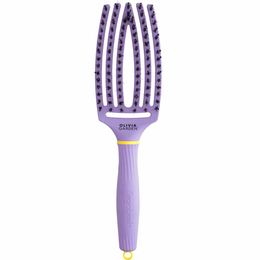 Olivia Garden Inner Child FingerBrush Care Iconic Boar & Nylon - Purple