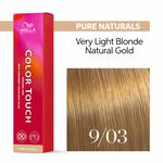 Wella Professionals Color Touch Demi-Permanent Hair Colour - 9/03 Very Light Blonde Natural Gold 60ml