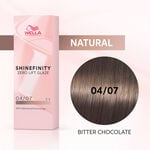 Wella Professionals Shinefinity Zero Lift Glaze - 04/07 Natural Bitter Chocolate 60ml