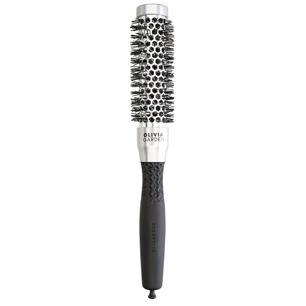Olivia Garden Essential Blowout Classic Silver Round Hair Brush 25mm