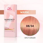 Wella Professionals Shinefinity Zero Lift Glaze - 08/34 Warm Spicy Ginger 60ml