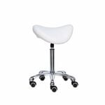 Mirplay Alpha Stool with wheels, White