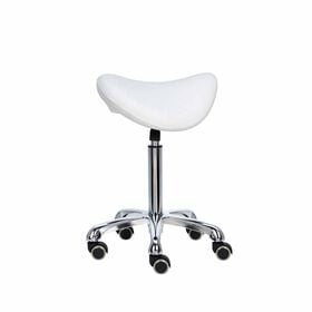 Mirplay Alpha Stool with wheels, White