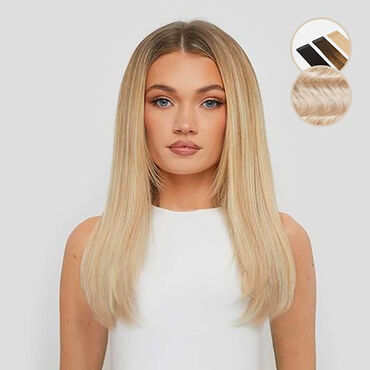 Beauty Works Celebrity Choice Slim Line Tape Hair Extensions 16 Inch - 613/24 LA Blonde 48g