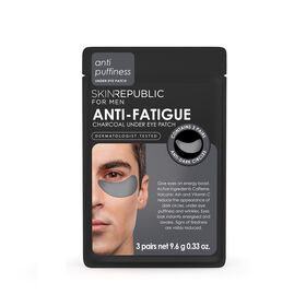 Skin Republic Mens Anti-Fatigue Charcoal Under Eye Patch 9.6g (3 Pairs)