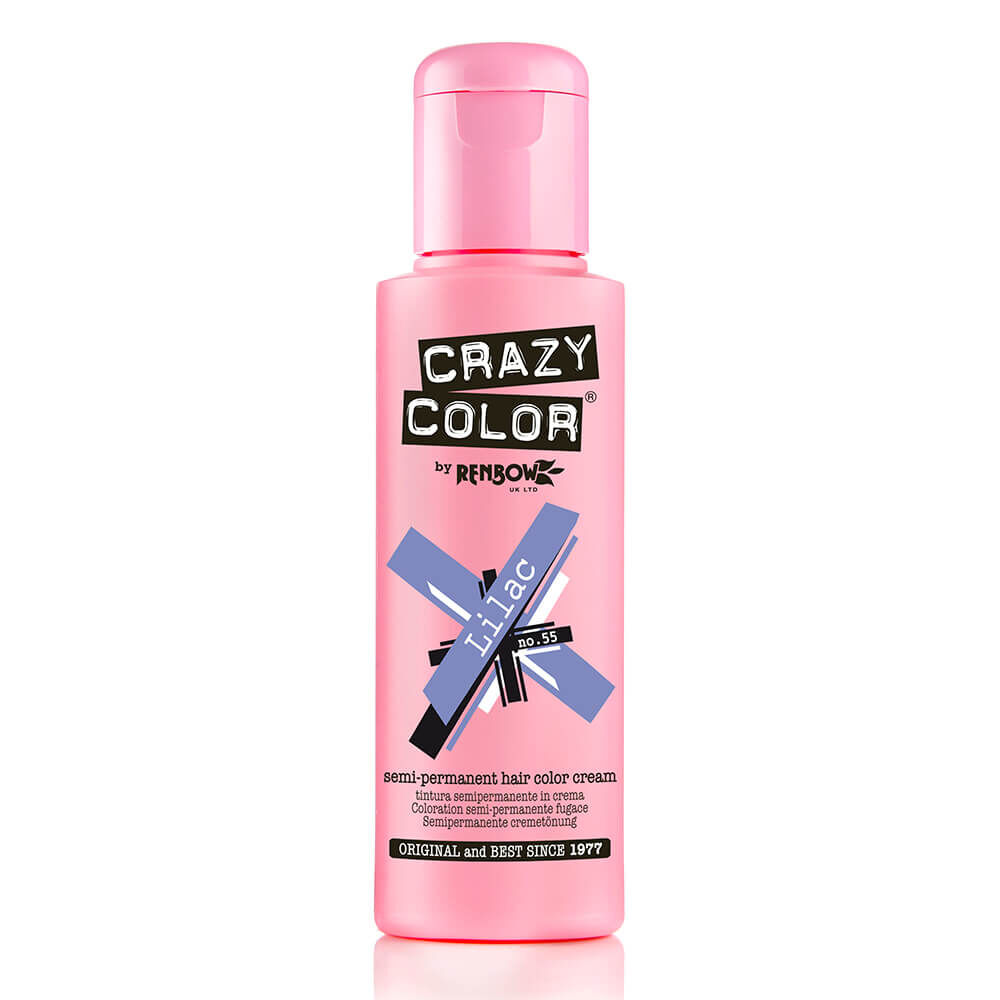 Crazy Color Semi Permanent Hair Colour Cream - Lilac 100ml