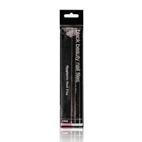 Salon Services 180/180 Beauty Nail Files Black Pack of Three