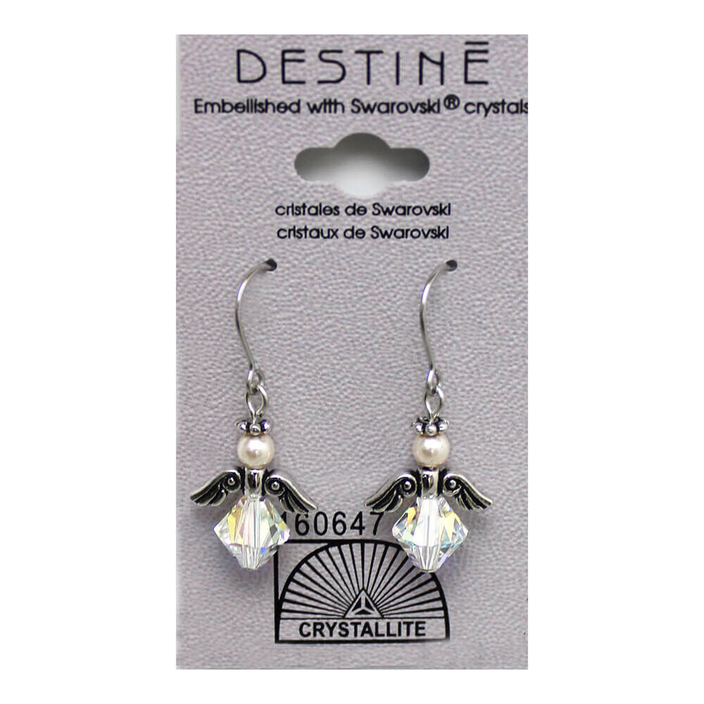 Crystallite Angel Dangle Earrings