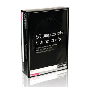 Salon Services Disposable T-String Briefs, White, Pack of 50