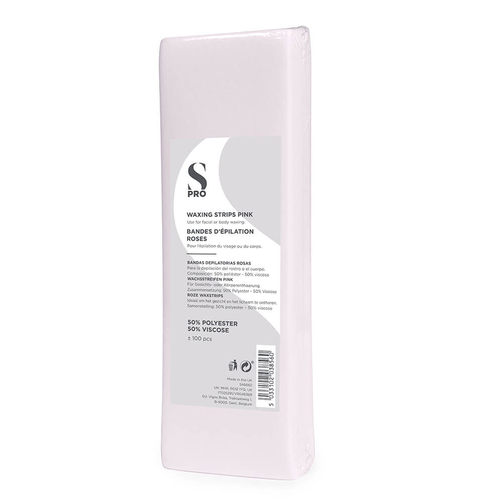 S Pro Pink Paper Wax Strips Pack Of 100 Strips Spatulas