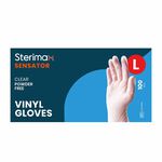 Sterimax Sensator&reg; Vinyl Disposable Clear Gloves - Large, Pack of 100